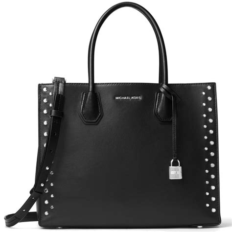 michael kors mercer black tote with stud grommet|michael kors mercer bag large.